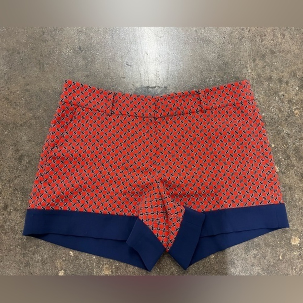 Ann Taylor Red and Blue Patterned Women Shorts